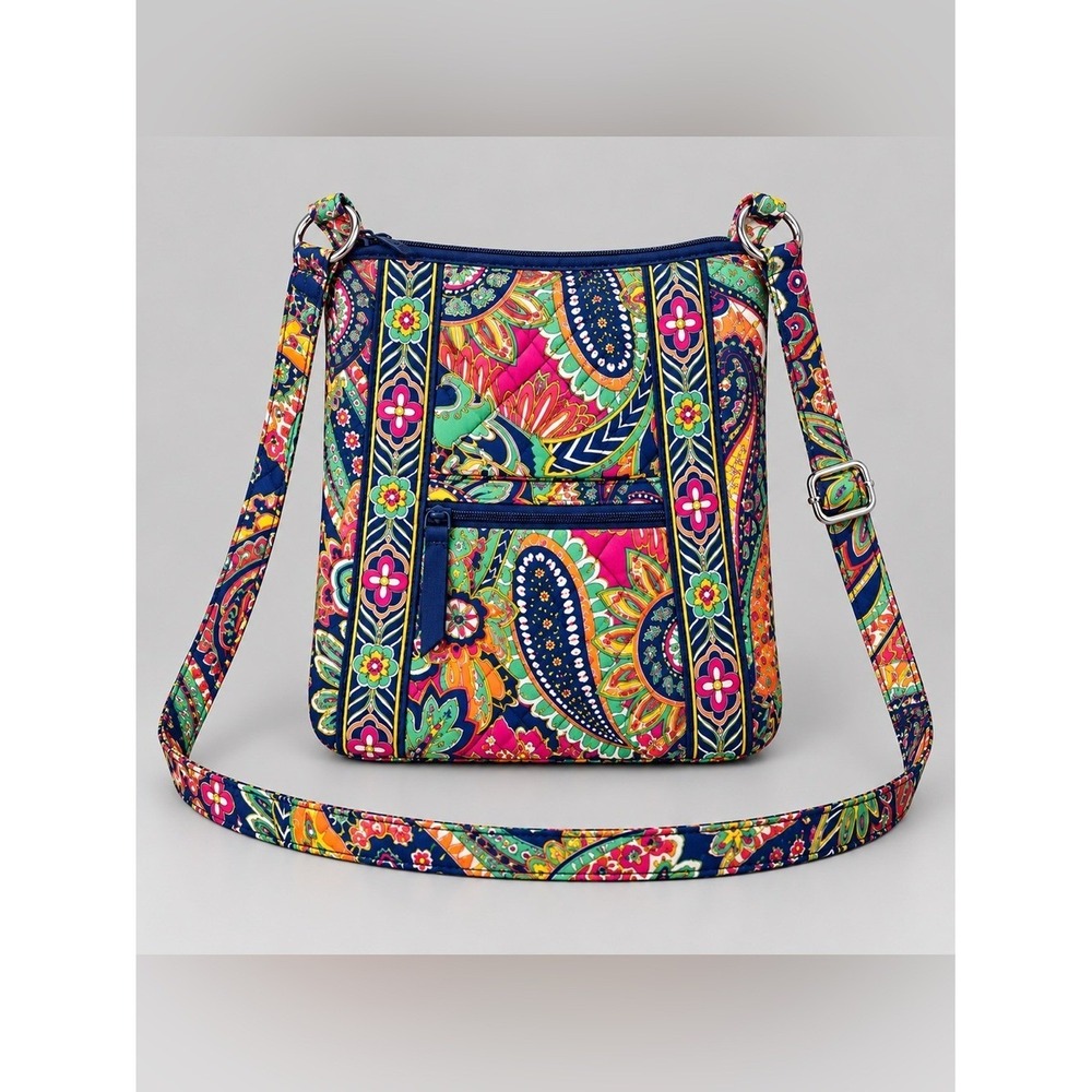 Vera Bradley Venetian Paisley Crossbody Hipster Bag Floral Cottage Bohemian